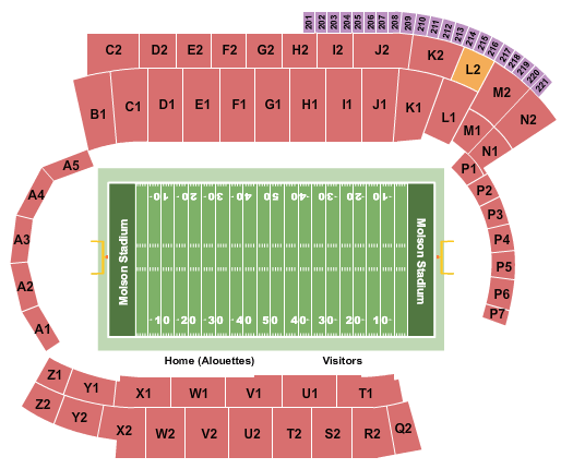Molson Stadium seating chart