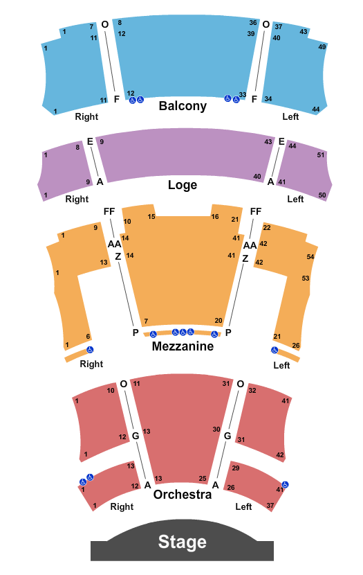 Montgomery Performing Arts Centre seating chart
