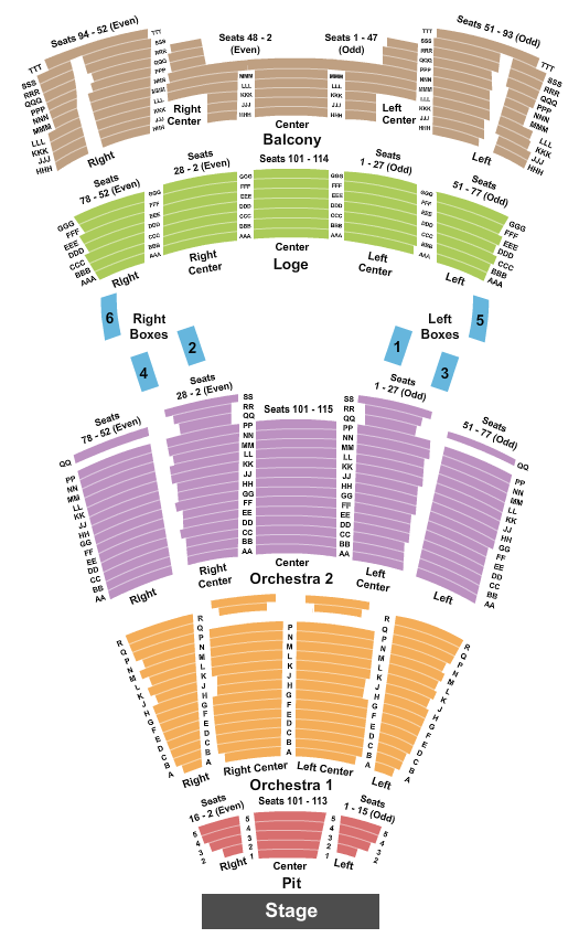 Moran Theater At Jacksonville Center for the Performing Arts seating chart