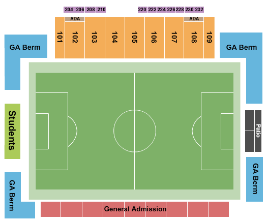 Morrison Stadium seating chart
