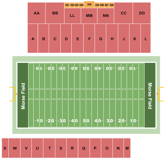Morse Field at Harold Alfond Sports Stadium seating chart