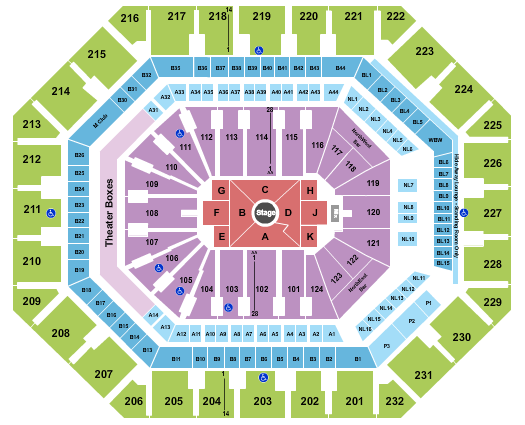 Mortgage Matchup Center seating chart