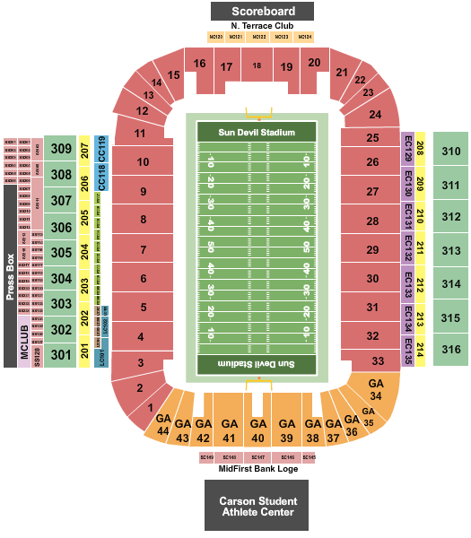 Mountain America Stadium seating chart