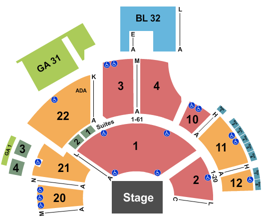 Mountain Winery seating chart