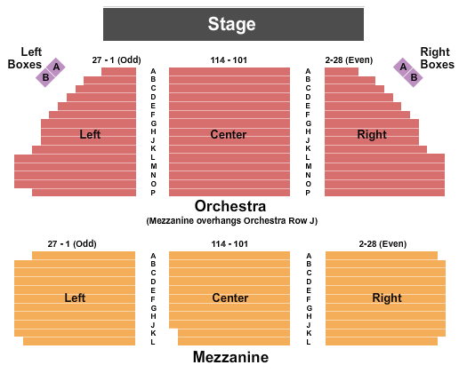 Music Box Theatre - NY seating chart