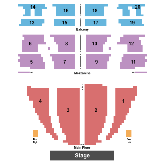 Music Hall Center seating chart