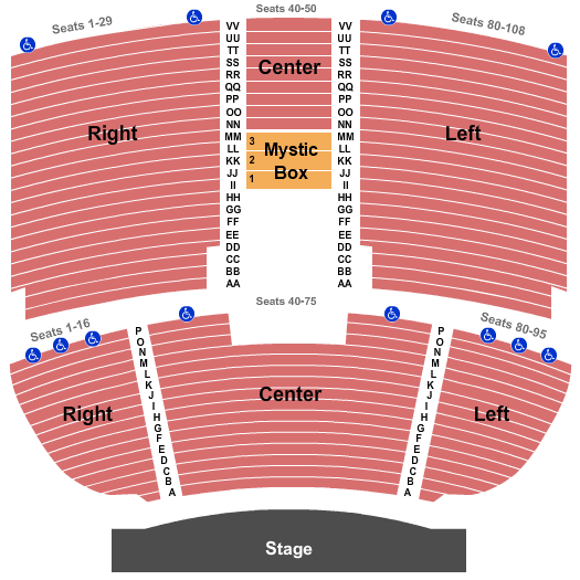 Mystic Lake Showroom seating chart