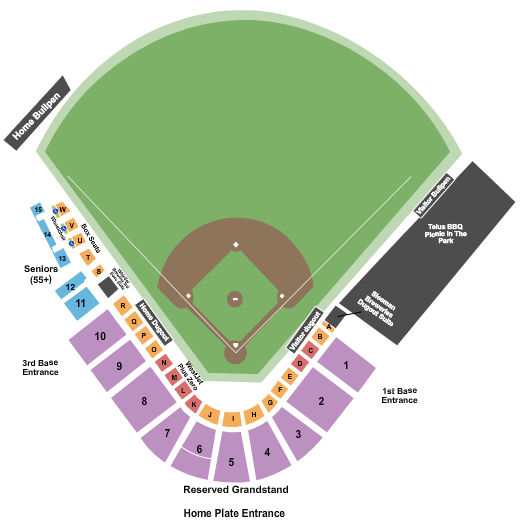 Nat Bailey Stadium seating chart