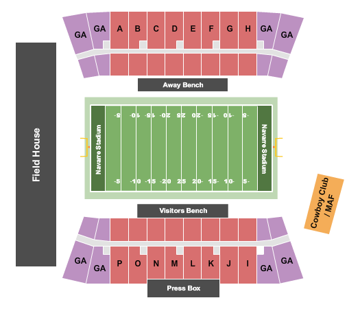 Navarre Stadium seating chart