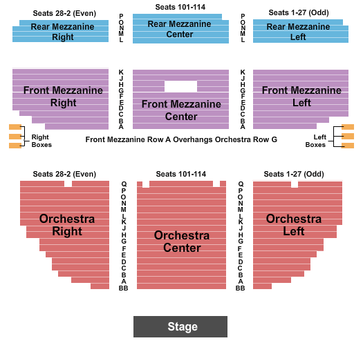 Nederlander Theatre - NY seating chart