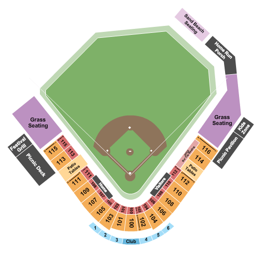 Neuroscience Group Field at Fox Cities Stadium seating chart