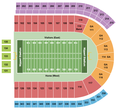Nippert Stadium seating chart