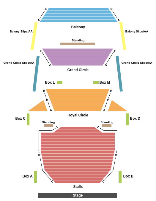 Noel Coward Theatre seating chart