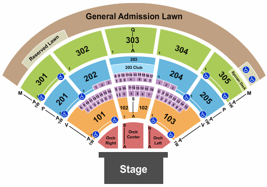 North Island Credit Union Amphitheatre seating chart