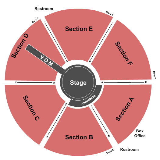 North Shore Music Theatre seating chart