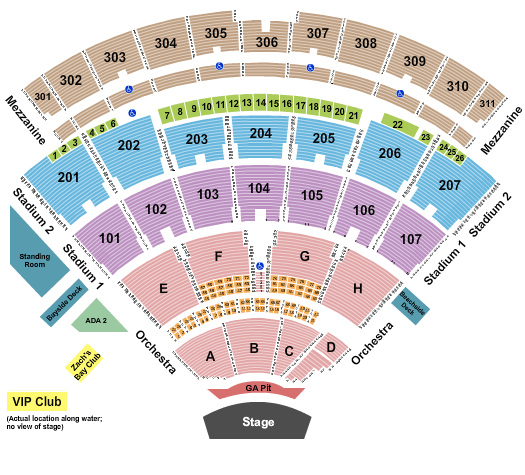 Northwell at Jones Beach Theater seating chart