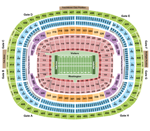Northwest Stadium seating chart