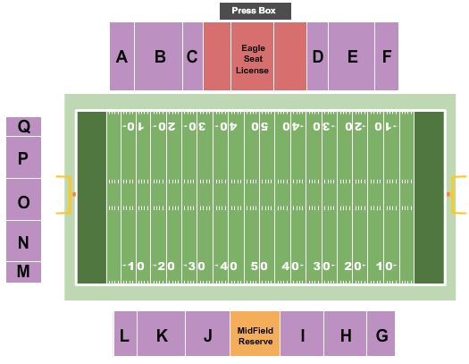 O'Kelly-Riddick Stadium seating chart