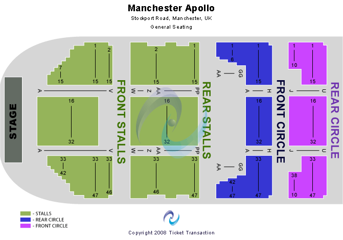 O2 Apollo Manchester seating chart