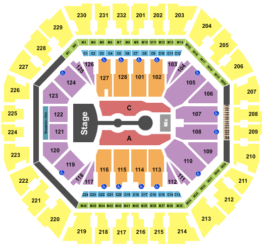 Oakland Arena seating chart