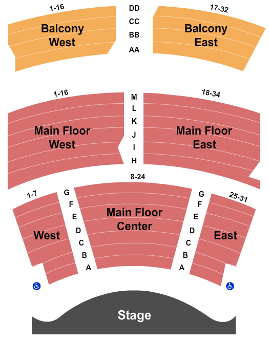 Ohio Star Theater seating chart
