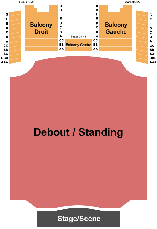 Olympia Theatre - Montreal seating chart