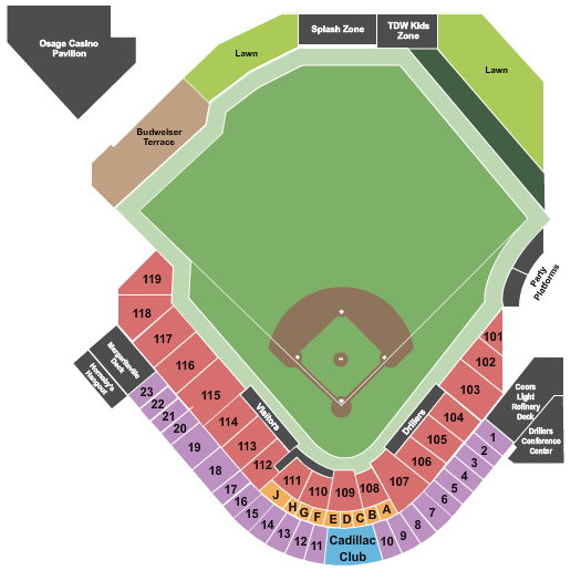 ONEOK Field seating chart