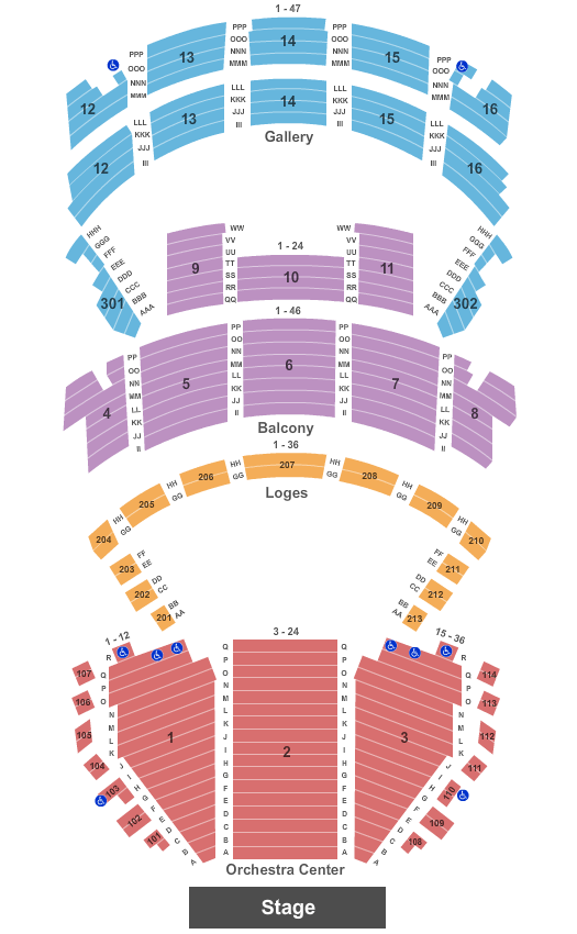 Orpheum Theater - New Orleans seating chart