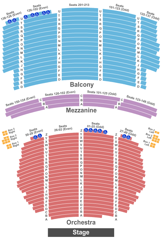 Orpheum Theatre - Los Angeles seating chart