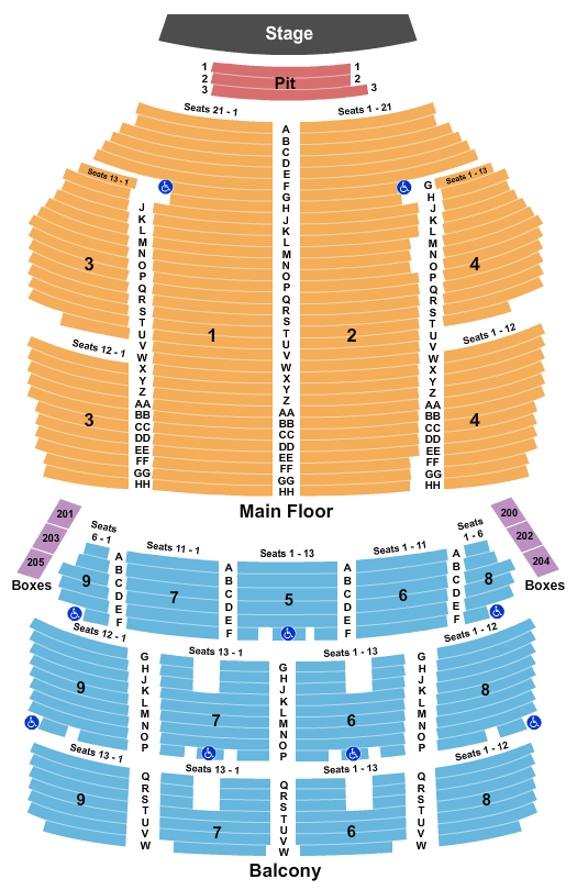 Orpheum Theatre - Minneapolis seating chart