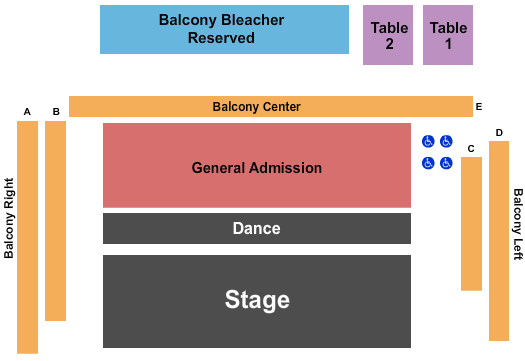 Outdoor Stage At Knuckleheads Saloon seating chart