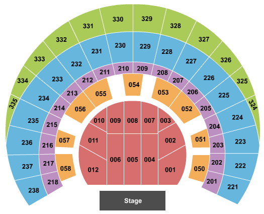OVO Hydro seating chart