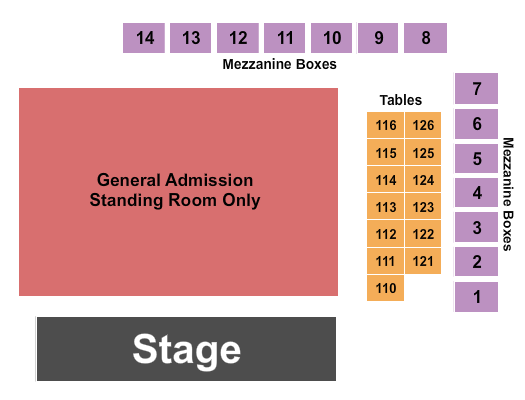 Ozark Music Hall seating chart