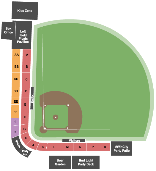 Ozinga Field seating chart