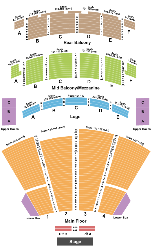 Palace Theatre Columbus seating chart
