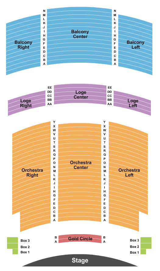 Palace Theatre - PA seating chart