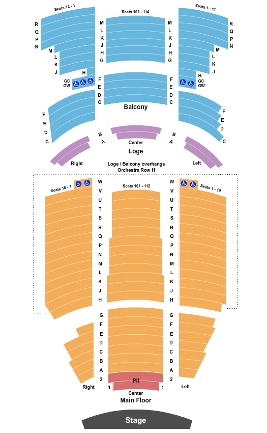 Pantages Theatre - MN seating chart