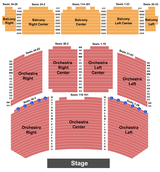 Paramount Theatre - Aurora seating chart