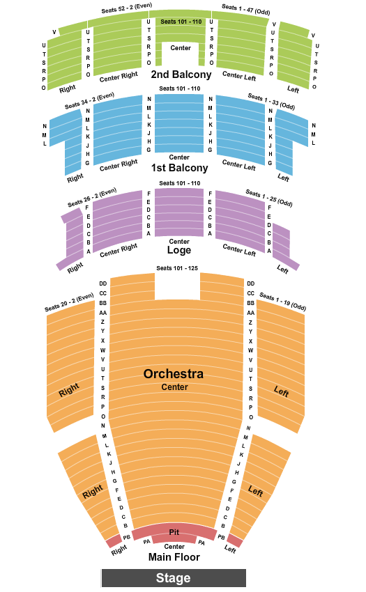 Paramount Theatre - Cedar Rapids seating chart