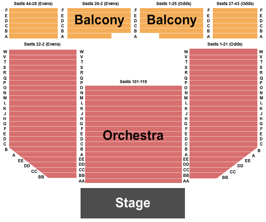 Patchogue Theater For The Performing Arts seating chart