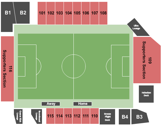 Patriots Point Soccer Complex seating chart