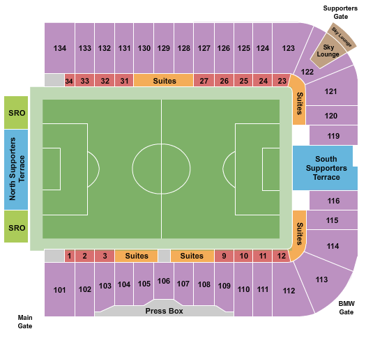 PayPal Park seating chart
