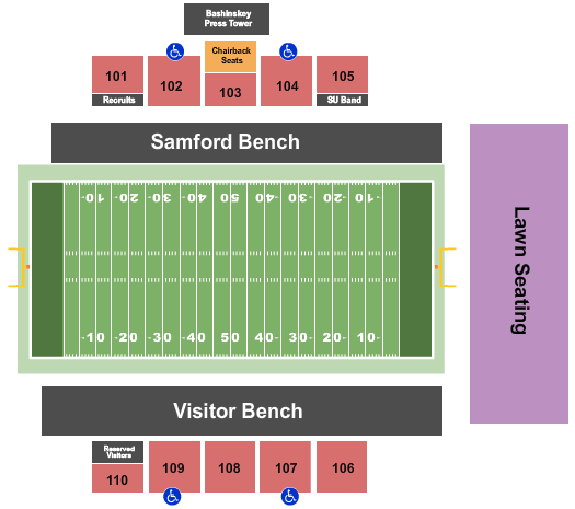 Pete Hanna Stadium seating chart