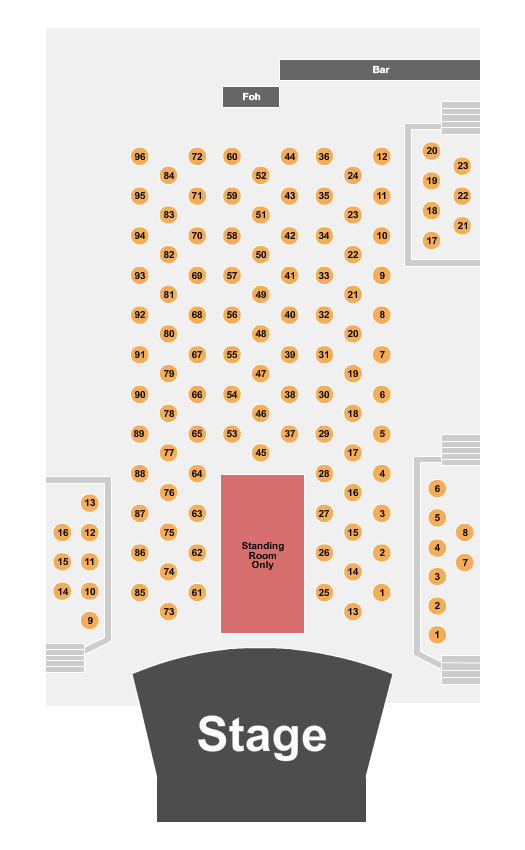 Phil Long Music Hall at Bourbon Brothers - CO seating chart