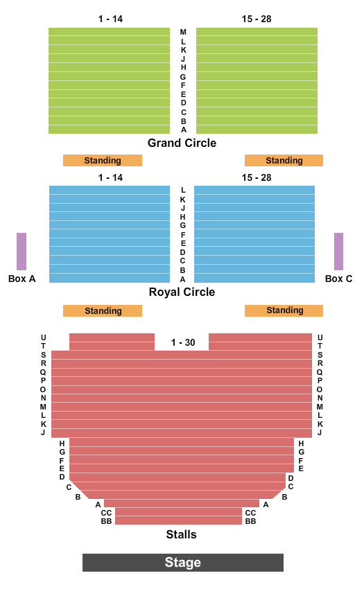 Piccadilly Theatre seating chart