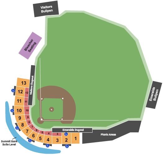 PK Park seating chart