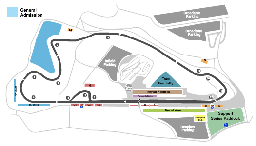 Portland International Raceway seating chart