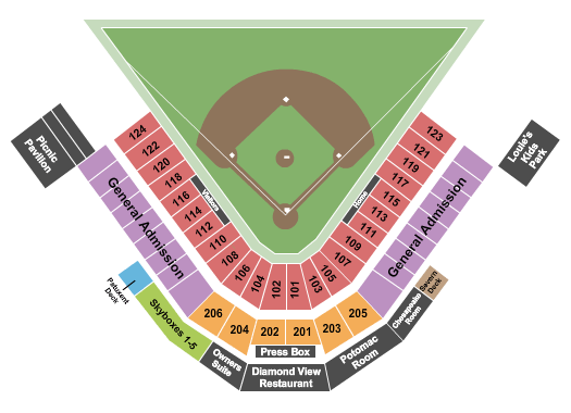 Prince Georges Stadium seating chart