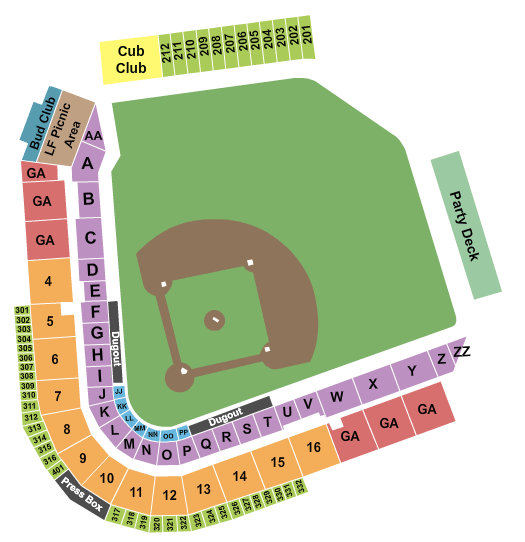 Principal Park seating chart