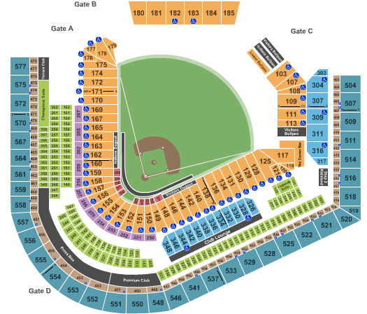 Progressive Field seating chart